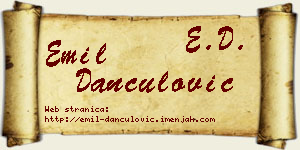 Emil Dančulović vizit kartica